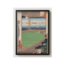 Ukiyo-e Hiroshige Ay Seyir Burnu Çerçevesiz Poster 21x30 Cm A4 Japon Sanatı Ukiyo-e Tablo
