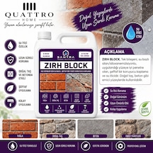 Zırh Block Şeffaf Su İtici Yüzey Koruyucu 5 Kg Silan Siloksan Esaslı Tuğla, Doğal Taş Ve Beton Su Yalıtımı