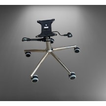 Alt Takım Komple Set Ofis Koltuğu Yedek Parçası, Çift Kollu Tilting Mekanizma, Krom Yıldız Ayak Çap 64 Cm,çap 65 Silikon Tekerlekli, 42-51 Cm Yükseklik Diğer