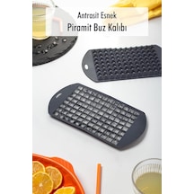 Antrasit Piramit Buz Kalıbı 13 24 2 Cm Silikon Diğer