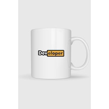 Developer Yazılımcı Baskılı Kupa Bardak Beyaz