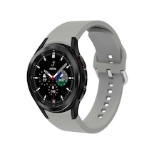 Samsung Uyumlu Galaxy Watch 4 44Mm Krd-50 Silikon Kordon-Gri