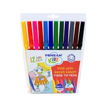 Pensan Kidz Keçeli Kalem 12 Renk İnce Uçlu 5000
