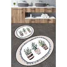 Guipure Banyo Halısı Djt 2 Li Set Çok Renkli