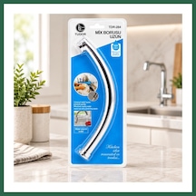 Bezos Uzun Mix Batarya Borusu Evye Ve Lavabo - Krom Süzgeçli Uç Bzs01