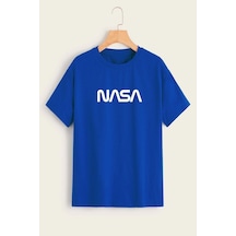 Uyguntarz Unisex Nasa Tasarım Tshirt Mavi