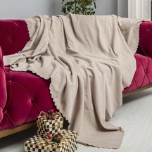 Koltuk Örtüsü Şönil Kaymaz Çift Taraflı Çekyat Örtüsü Koltuk Şalı 175x215 - Camel Çok Renkli