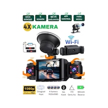 Cc40 Wifi Full Hd Türkçe 4 Kameralı Araç Içi Güvenlik Kamerası Park Modu Gece Görüşlü Dashcam - 731476385
