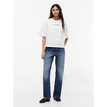 Tommy Hilfiger Classıc Scrıpt Trapeze Tee Kadın Beyaz T-shirt - Ww0ww50948