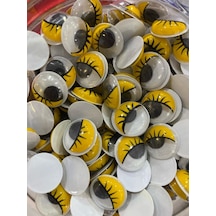 Kirpikli Oynar Göz Sarı 10'lu Paket