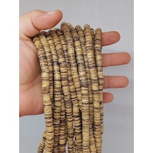 Yasamtohumu Hindistan Cevizi Kabuğu Ahşap Dizi Silindir Kesim 3 7mm 53074 Çok Renkli