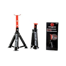 Worldforce 2 Ton Kapasiteli Katlanır Kriko Standı - Araç Sehpası 2'li Set