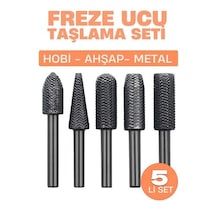 Zenvac Freze Ucu Taşlama Seti Profesyonel Çelik Rotary Burr Seti 5'li Metal İşleme Uçları 722468 Zenvac29