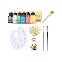 Lüks Akrilik Boya Seti 6x75 Ml Artdeco Lu Set İpek Fırçalı Canlı Renkler