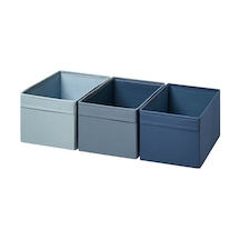 Ikea Dröna Kutu Seti, Mavi, 18x25x15 Cm