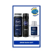 Men Erkek Deep Dimension Duş Jeli 500ml, Tıraş Jeli 200ml Ve Tıraş Sonrası Losyon 100ml, Lif Hediye