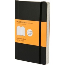 Moleskine 9x14 Soft Çizgili Siyah Butik Defter