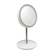 Dokunmatik Masa Üstü Şık Tasarım Işıklı Led Makyaj Aynası Beyaz