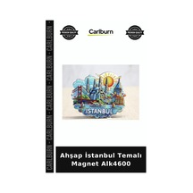 Özel Üretim Hediyelik Hatıra Dekoratif Turistik Ahşap İstanbul Temalı Magnet Alk4600
