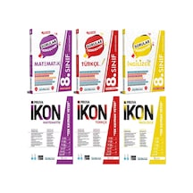 Pruva Akademi 8. Sınıf Matematik + Türkçe + İngilizce Soru + Defter Seti 6 Kitap 2023