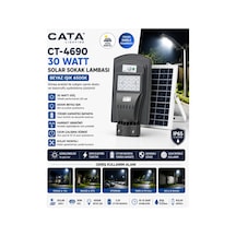 Ct-4690 Solar Sokak Lambası 30w Güneş Enerjili Led Projektör Bahçe Ve Sokak Aydınlatma