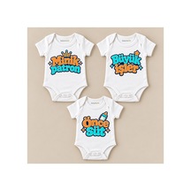 Babylimon Ev Patronu Üçlü Beyaz Kısa Kollu Bebek Zıbın Seti Beyaz - 930083931 Beyaz