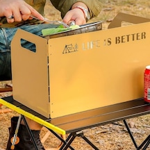 Wondernest Yürüyüş Üç Sobası Rüzgar Koruma Plakası Ön Mavi Katlanabilir Kamp Ocağı İçin Cam Brülör - Ta Çok Renkli