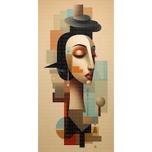 Abstract Kadın Portre Poster Duvar Kağıdı Renkli