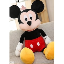 Miki Fare Mickey Mouse Minnie Mosue Figür Peluş Oyuncak Uyku Oyun Arkadaşı Büyük Boy 50 Cm Siyah