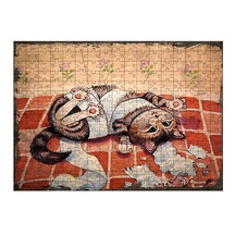 Tablomega Ahşap Mdf Puzzle Yapboz Yaramaz Oyuncu Kedi