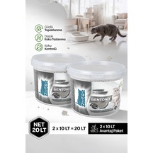 ZeniCat Premium Aktif Karbonlu Bentonit Kedi Kumu 2x10 L – Özel Solüsyonlu, Güçlü Koku Kontrolü