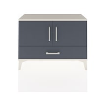 Arges Şifonyer 2 Raflı Tek Çekmeceli 2 Kapaklı 88x30x64 Aytaşı-antrasit Aytası