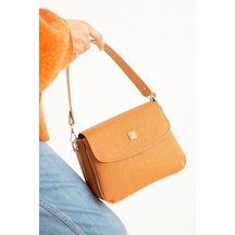 Just Polo Kadın Kabartma Desenli El Ve Omuz Çantası 234073mh Taba