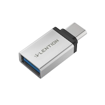 Lention Type C to USB 3.0 Çevirici Dönüştürücü OTG Adaptör Gümüş
