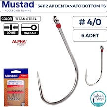 Mustad 34112 Ap Dentanato Bottom Delikli Olta İğnesi Ts 4/0 6 Adet