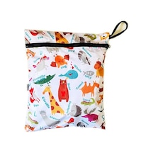 Zoo 30x36cm Su Geçirmez Islak Mayo Kıyafet Taşıma Torbası Çok Amaçlı Çanta Organizer Fermuarlı Polyester Saklama Çantası