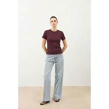 Antioch Kadın Basic T-shirt Bordo