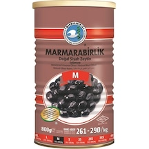Marmarabirlik Süper Salamura 261-290 KB M Siyah Zeytin Teneke 800 G