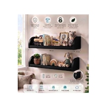 Duvar Rafı 50x13 Cm Mdf Çocuk Odası Kitap ,oyuncak Ve Dekor Rafı Siyah