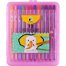 Adel Mum Boya Çevir Aç Mum Boya 12 Renk Twist Wax Crayon