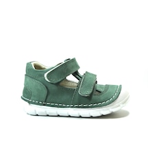 Onlo Ayakkabı R.522 Deri Yeşil Ortopedik Erkek Bebek Ayakkabı