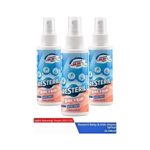 Resteril Doğal Alkolsüz Bebek Dezenfektan Çocuk Alanı Yüzey Hijyen Spreyi 300 ML