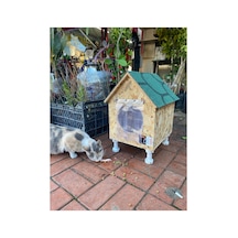 Kedi Evi Kedi Yuvası Kedi Barınağı Su Ve Isı Yalıtımı İç Ve Dış Mekan İçin 33x38x40-video Anlatımlı