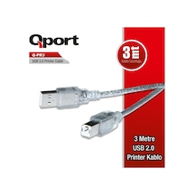 Qport Usb2.0 3M Yazici Kablosu Q-Pr3