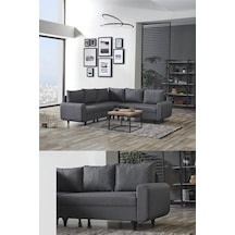 Kagu Corner Flavia Plus Köşe Takımı Koyu Gri