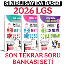 Sinan Kuzucu 2026 Lgs Son Tekrar Sözel Sayısal Bölüm Soru Bankası Seti 3 Kitap