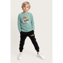 Panios Kids Erkek Çocuk Baskılı Eşofan Takımı Gri