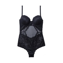Magic Form 8610 Tüm Dantelli Dekolteli Body - Siyah Siyah