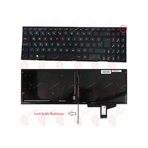 Asus Uyumlu N580V. N580Vd. N580Vn Klavye Tuş Takımı Işıklı Q Siyah Türkç