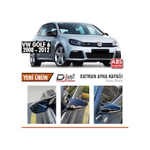 Volkswagen Golf 6 Yarasa Ayna Kapağı Piano Black Parlak Siyah